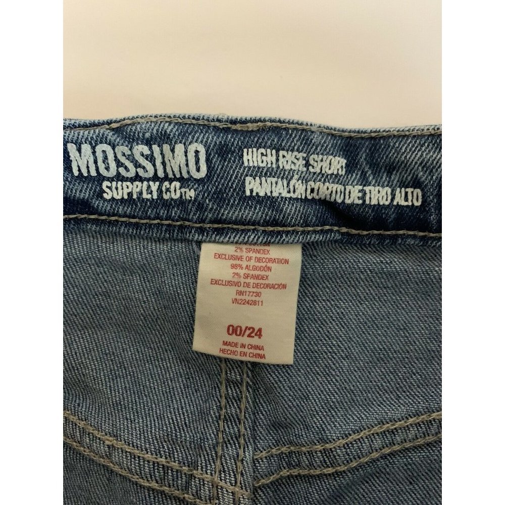Mossimo Target Blue Jean Shorts Lace Highrise 00/24 - Picture 4 of 7